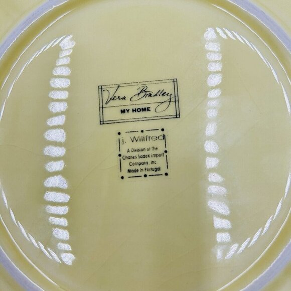 (4) Vera Bradley Sadek SUNFLOWER Salad Dessert Plate 8.25" J. Willfred Yellow - Picture 7 of 7